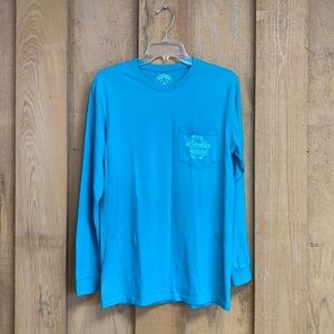 Southern Sippin’ Teal Long Sleeve Cotton T Shirt